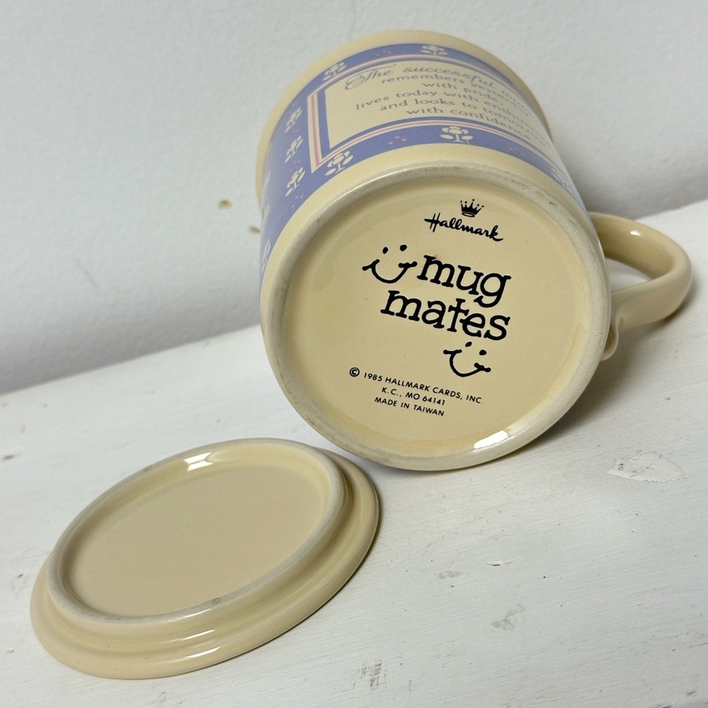 Vintage 1985 Hallmark Mug Mates‎ coffee mug featuring the inspirational quote - Picture 4 of 8